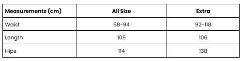 Size Guide White Randu Tenun Pants Unisex - Pre Order 7 Days